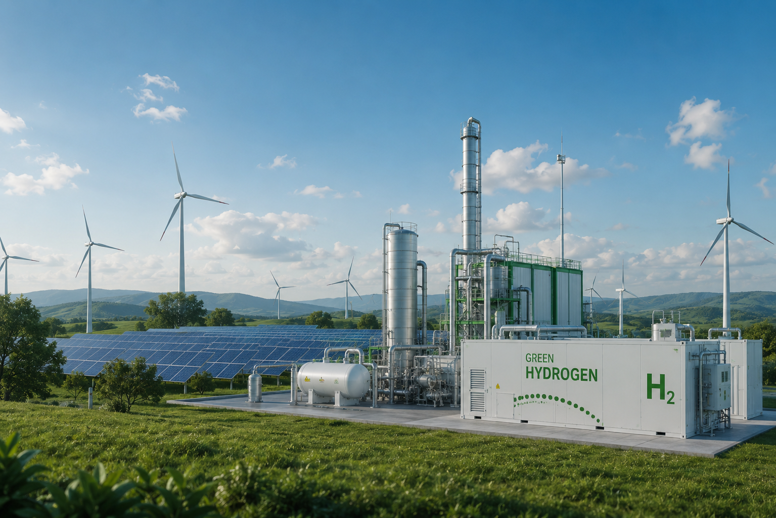 Green hydrogen plant extended to green ammonia synthesis